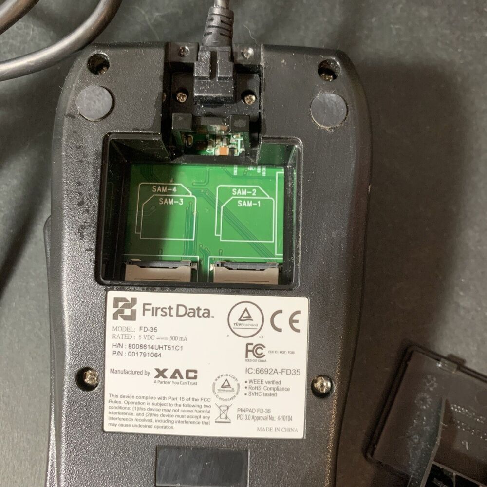 First Data FD35  With Power Cord- Untested - For Parts - Picture 4 of 4